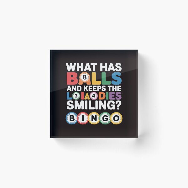 Item preview, What Has Balls and Keeps the Ladies Smiling Bingo – Funny Bingo Humor Quote designed and sold by Redgiant87x.