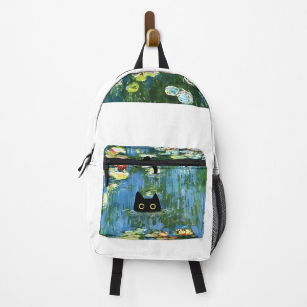 Item preview, Cat Print Monet Waterlily - Monet Water Lilies Cat designed and sold by PurrfectHome.