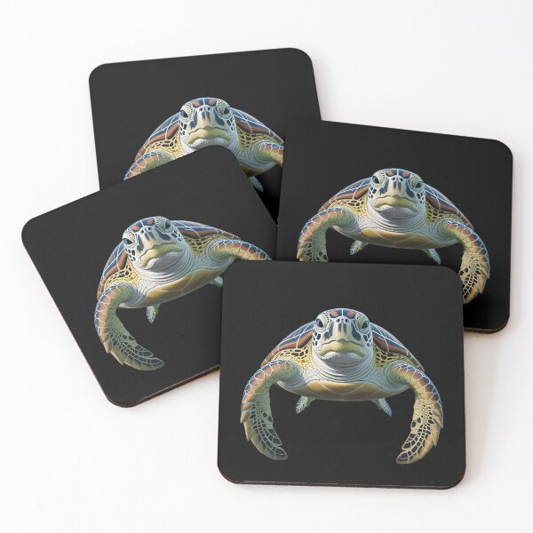 Item preview, Realistic sea turtle calm ocean art designed and sold by ObjCrea123.
