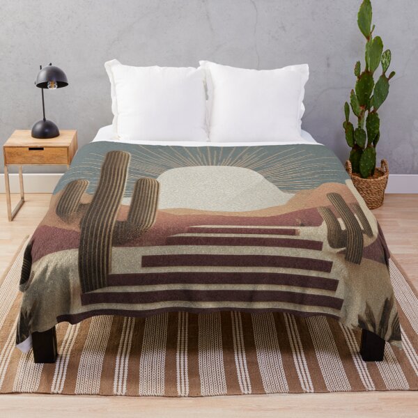 Item preview, Desert scene with cacti and sun designed and sold by anytka.