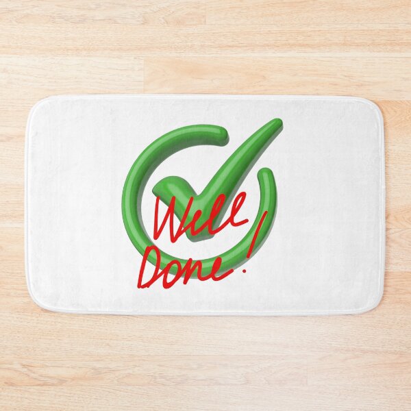 Item preview, Well Done – Positive Check Mark Typography Design designed and sold by GoldenSparkleShop.