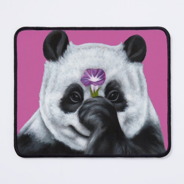 Item preview, Panda Holding Morning Glory designed and sold by EmilyDouArt.