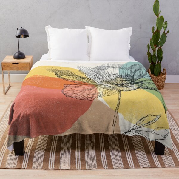 Item preview, Flower drawing with colorful circles designed and sold by anytka.