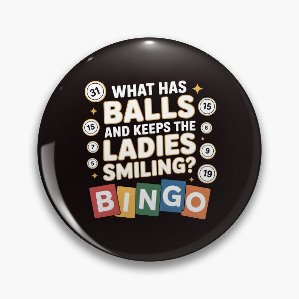 Item preview, What Has Balls and Keeps the Ladies Smiling Bingo – Classic Bingo Humor Design designed and sold by Redgiant87x.
