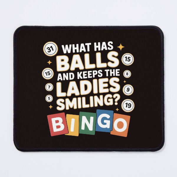 Item preview, What Has Balls and Keeps the Ladies Smiling Bingo – Classic Bingo Humor Design designed and sold by Redgiant87x.