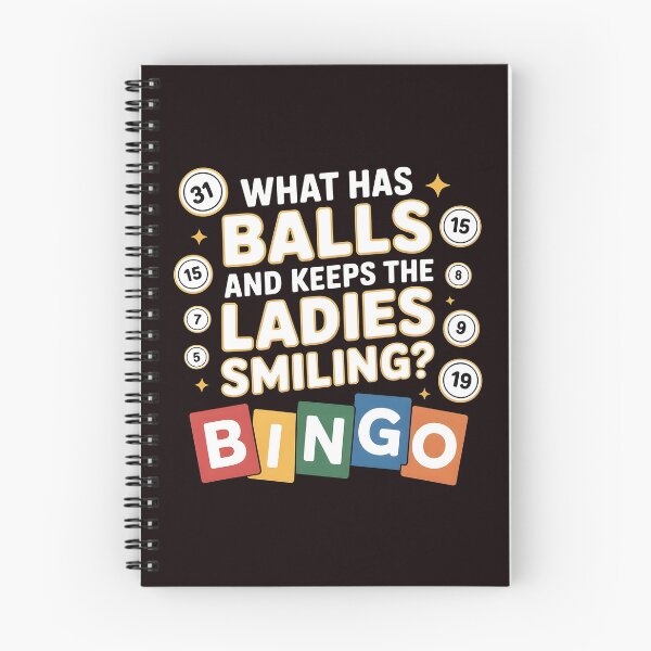 Item preview, What Has Balls and Keeps the Ladies Smiling Bingo – Classic Bingo Humor Design designed and sold by Redgiant87x.