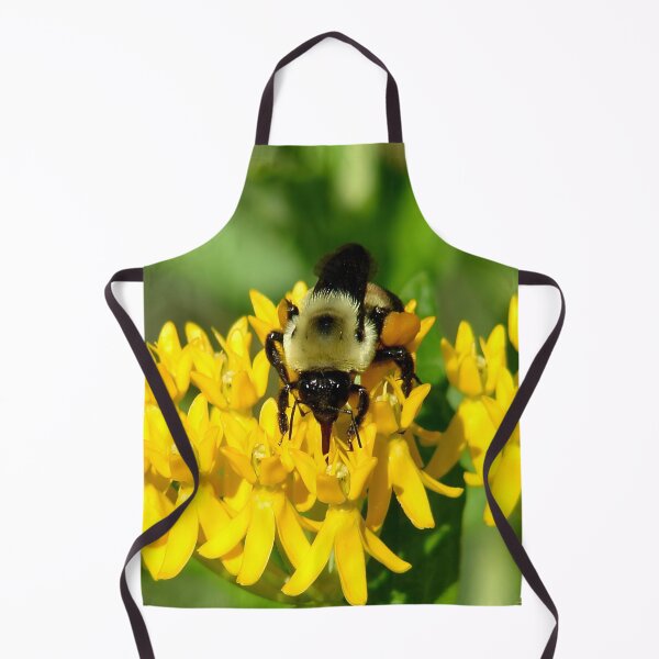 Item preview, Bee Feasting on Butterfly Weed Wildflowers designed and sold by Lee Hiller Designs.