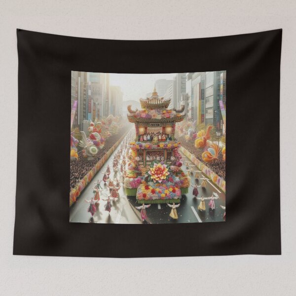 Item preview,  Grand Floral City Parade in South Korea – Realistic Festival Scene designed and sold by PaintMeWorld.