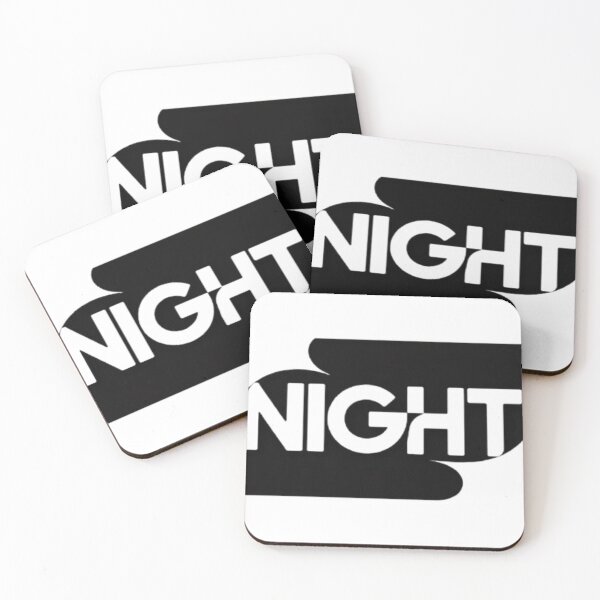Item preview,  NIGHT – Negative Space Black & White Typography Design designed and sold by Fruzbt.