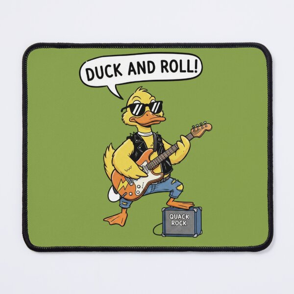 Item preview, Duck and Roll! | Rockstar Mallard Electric Guitar Graphic designed and sold by InkWeaveShop.
