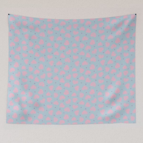 Item preview, Light Blue, Lilac and Pink Hearts pattern designed and sold by LAEC-Shop.