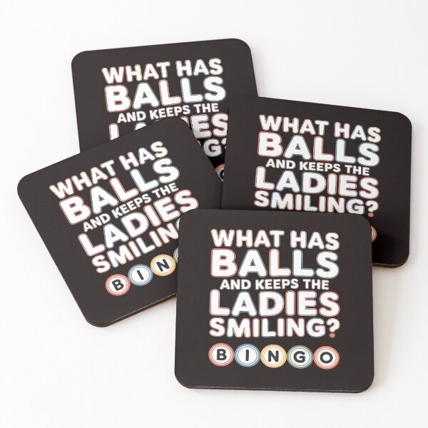 Item preview, What Has Balls and Keeps the Ladies Smiling Bingo – Funny Bingo Humor Statement designed and sold by Redgiant87x.