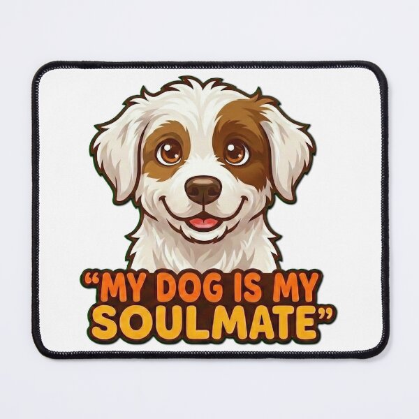 Item preview, My Dog Is My Soulmate | Cute Cartoon Puppy & Pet Lover designed and sold by Tamer ⭐⭐⭐⭐⭐.