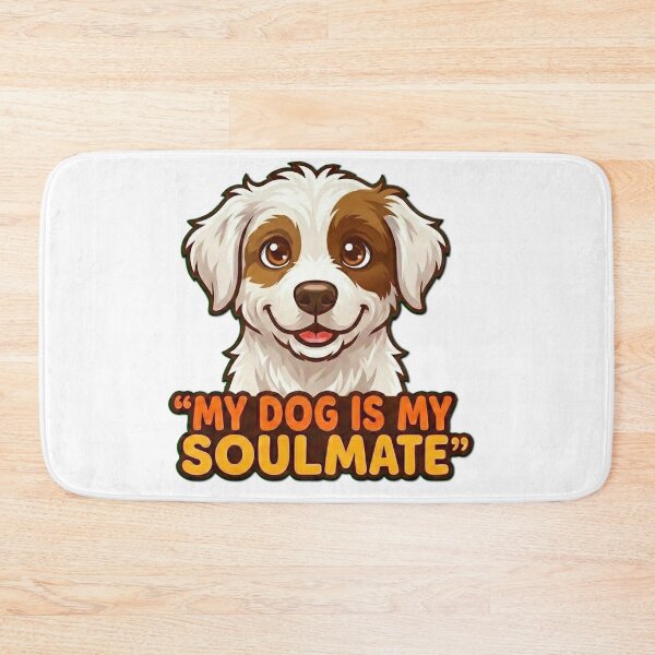 Item preview, My Dog Is My Soulmate | Cute Cartoon Puppy & Pet Lover designed and sold by Tamer ⭐⭐⭐⭐⭐.