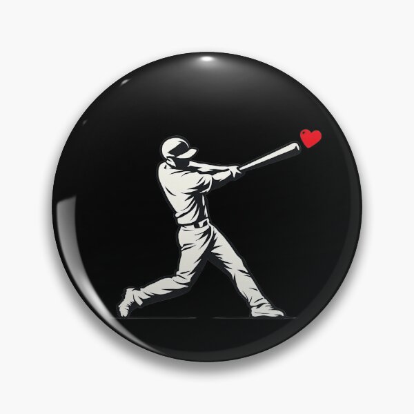 Item preview, Minimal Baseball Batter With Heart – Clean Vector Sports Silhouette designed and sold by Ajdaprint.
