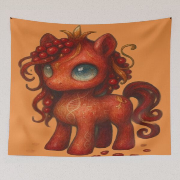 Item preview, Pomegranate Chibi Horse designed and sold by Ecosetereos.