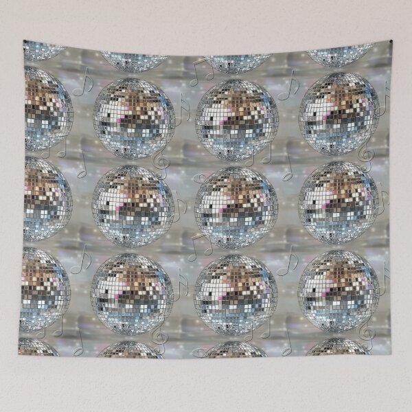 Item preview, Disco Ball Party Music Theme Patten 70s Vintage designed and sold by xxEJxx.