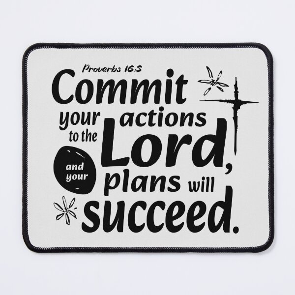 Item preview, Proverbs 16:3 - Commit your actions to the Lord designed and sold by rejoice-art.