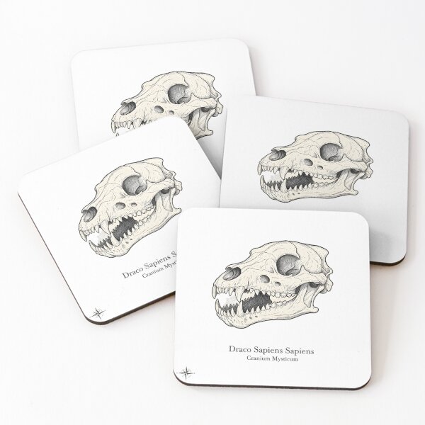 Item preview, Vintage Dragon Skull Anatomical Line Art designed and sold by KrovusLab.