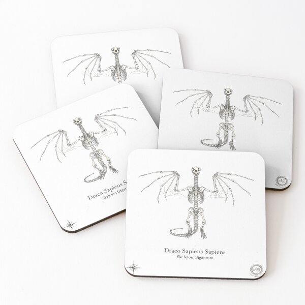 Item preview, Vintage Dragon Skeleton Anatomical Field Sketch designed and sold by KrovusLab.