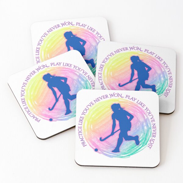 Item preview, Pastel Rainbow Field Hockey Logo in Navy designed and sold by courtneyjart.