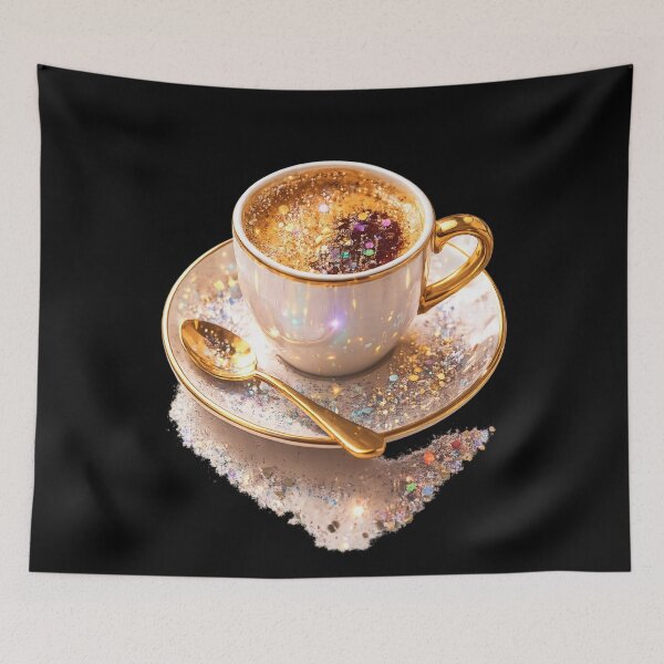 Item preview, Sparkling Espresso Cup with Glitter – Magical Coffee Art designed and sold by Gletschie.