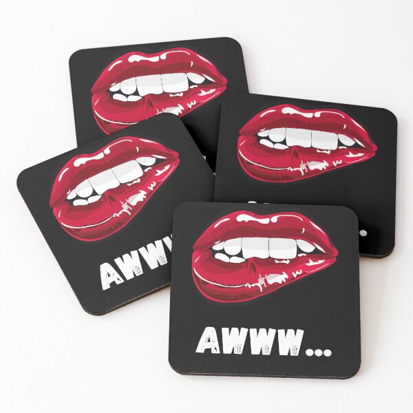 Item preview, Awww Red Lips Cute Flirty Pop Art Design designed and sold by JustFunnyStuff.