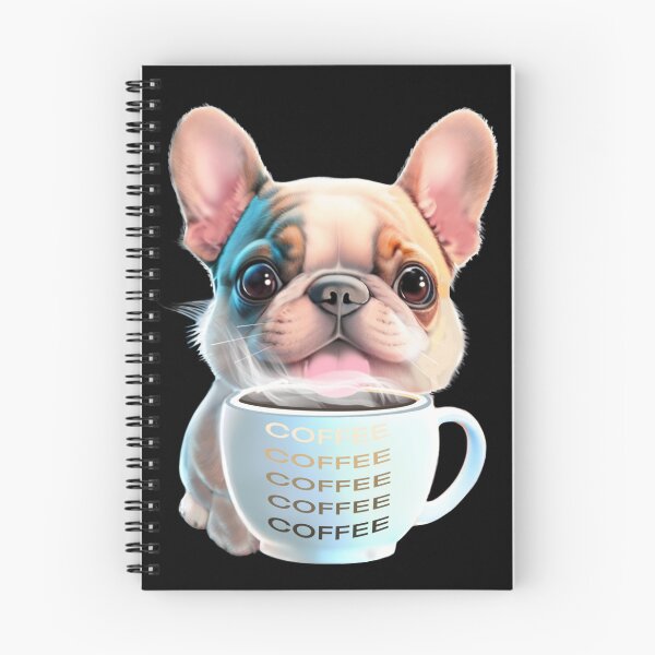 Item preview, Dog drinking coffee, coffee lover, dog lover, pug, bull dog, French bull dog designed and sold by hollycooper.
