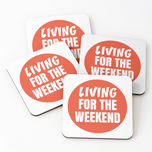 Item preview, LIVING FOR THE WEEKEND STICKER designed and sold by PIXEL POP DESIGNS - Beyond the Norm!.