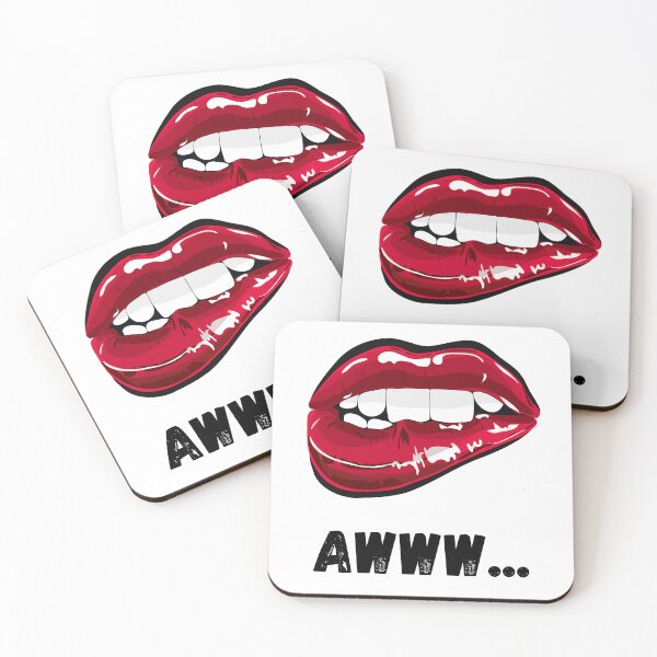 Item preview, Awww Red Lips Cute Flirty Pop Art Design designed and sold by JustFunnyStuff.