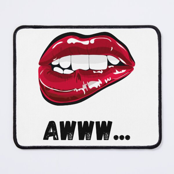 Item preview, Awww Red Lips Cute Flirty Pop Art Design designed and sold by JustFunnyStuff.
