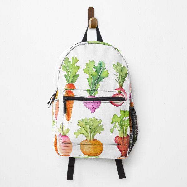 Item preview, Watercolor root vegetable pattern, carrots, beets, radishes, parsnips, rutabagas, potatoes designed and sold by hollycooper.