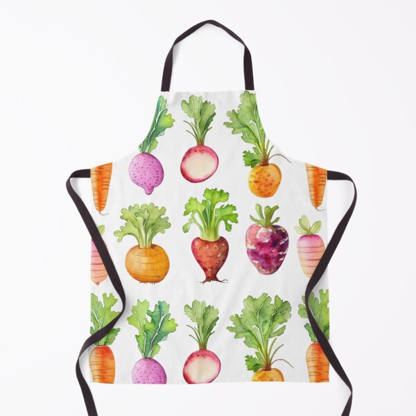 Item preview, Watercolor root vegetable pattern, carrots, beets, radishes, parsnips, rutabagas, potatoes designed and sold by hollycooper.
