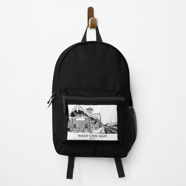 Item preview, West Chicago IL - Ink Cityscape Illustration designed and sold by Lakeric.