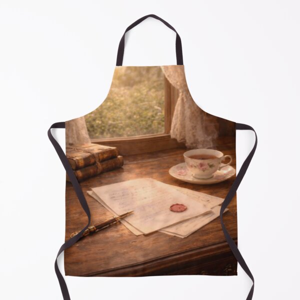 Item preview, Victorian Writing Nook – Handwritten Letter & Tea by the Window designed and sold by ArtFreshStudio.