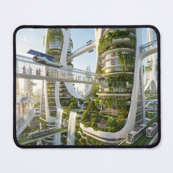 Item preview, Solarpunk Futuristic City - Utopia Skylines & Hanging Gardens designed and sold by TheRichGallery.