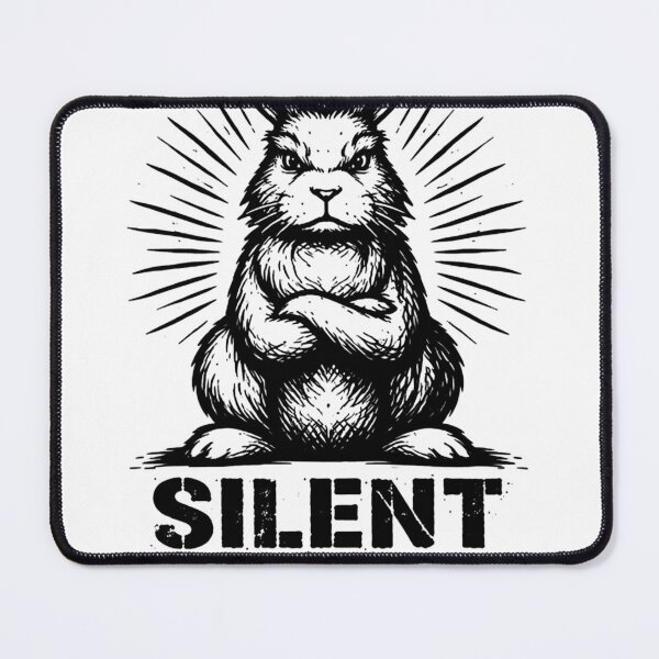 Item preview, Disapproving Rabbit Resist Art Black and White Protest Graphic designed and sold by UnivStore.