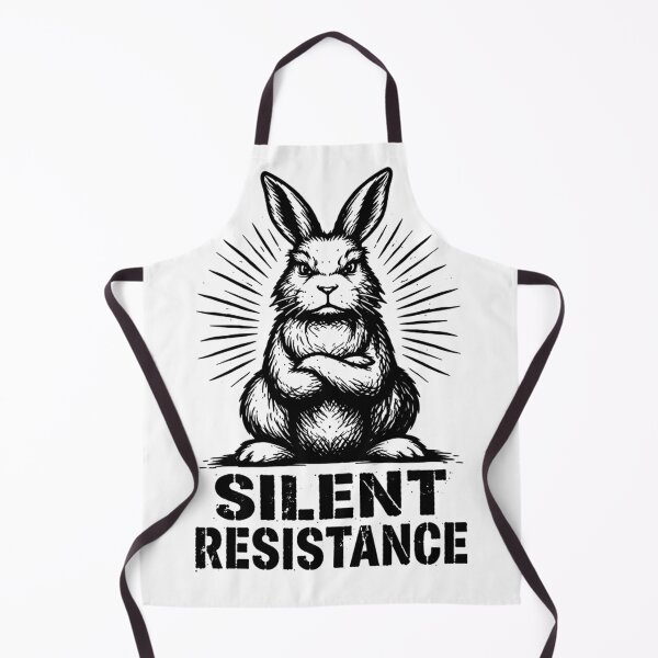 Item preview, Disapproving Rabbit Resist Art Black and White Protest Graphic designed and sold by UnivStore.
