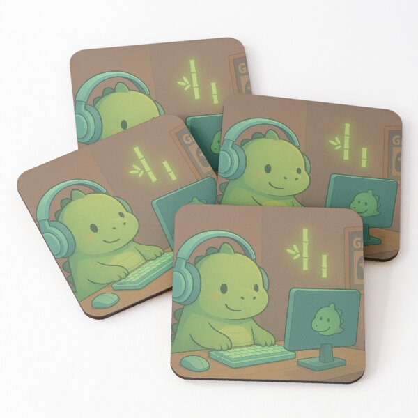 Item preview, Chibi Dino Gamer Artwork designed and sold by Eleven Lilacs.