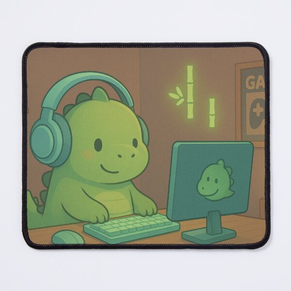 Item preview, Chibi Dino Gamer Artwork designed and sold by Eleven Lilacs.