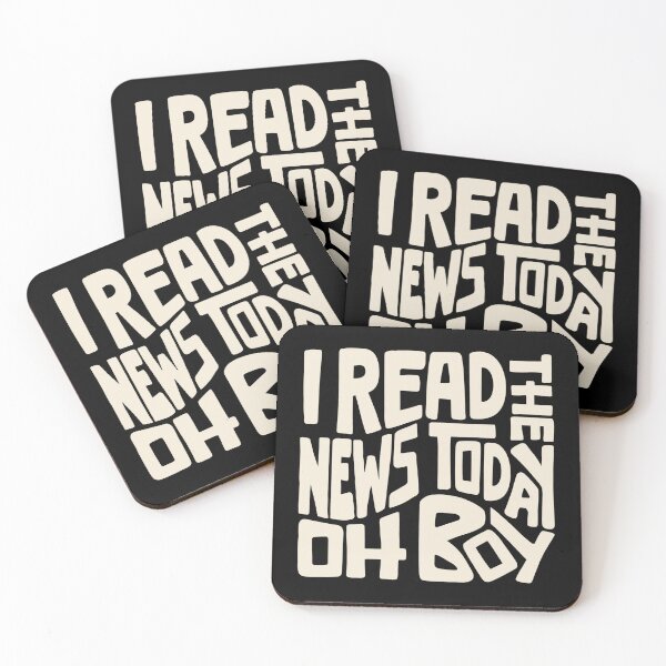 Item preview, 'I Read the News Today Oh Boy' Word Art designed and sold by Unhinged Heather.