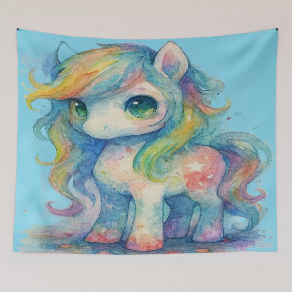Item preview, Watercolor Prism Chibi Horse designed and sold by Ecosetereos.