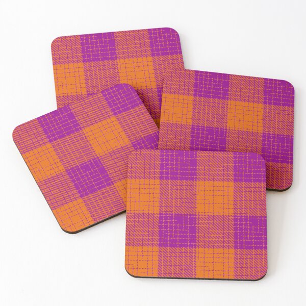 Item preview, Orange and Purple Crosshatch Plaid Gingham Design  designed and sold by PatternTitan.