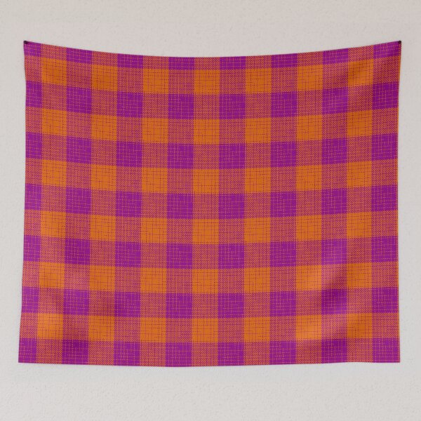 Item preview, Orange and Purple Crosshatch Plaid Gingham Design  designed and sold by PatternTitan.