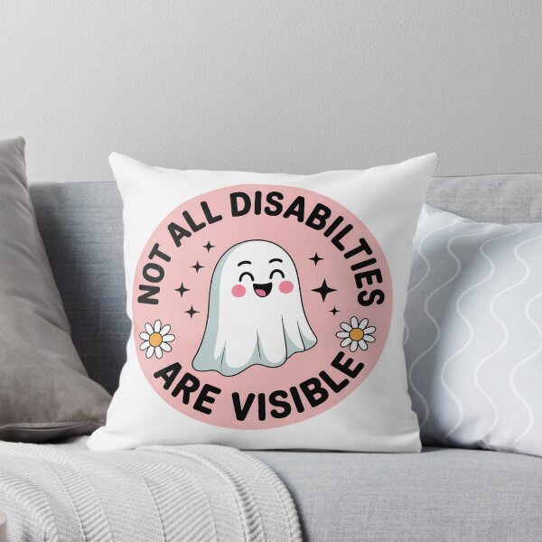 Item preview, Cute Ghost – “Not All Disabilities Are Visible” Awareness Design designed and sold by thecharmingghoul.