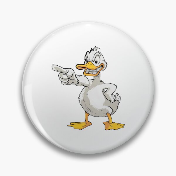 Item preview, Tough White Duck Pointing Gesture designed and sold by TeeARTHY.
