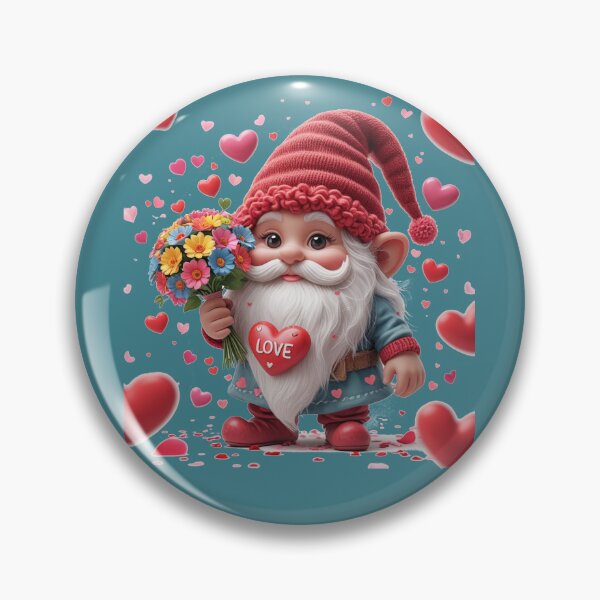 Item preview, Cute Love Gnome with Flowers – Valentine’s Day Romantic Illustration designed and sold by Rafcioo.