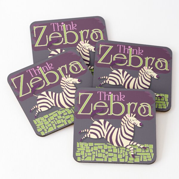 Item preview, EDS Think Zebra Grey/Gray designed and sold by pulse_retail.