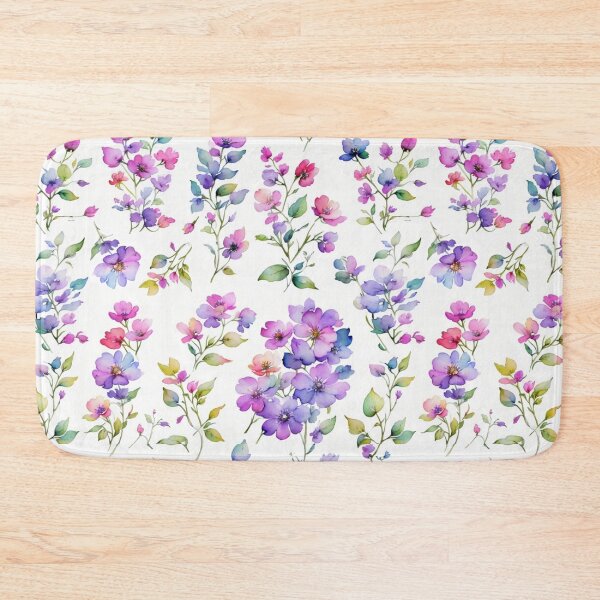 Item preview,  Watercolor pink and purple wildflowers  designed and sold by hollycooper.