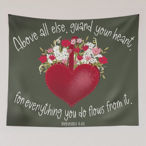 Item preview, Guard your Heart - Proverbs 4:23 designed and sold by Willow & Grace Designs.